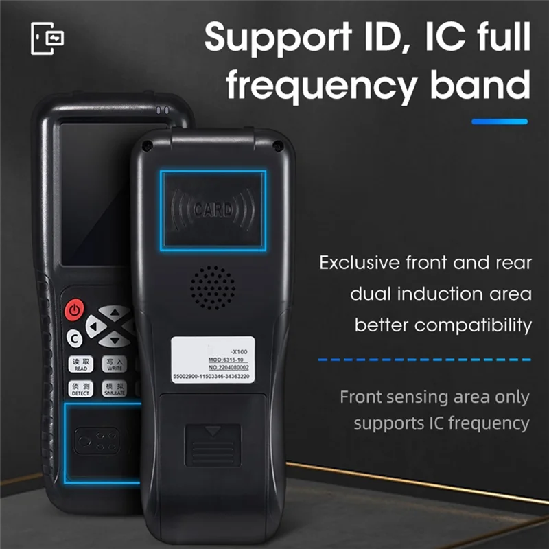 CJSD-X100 RFID NFC Smart Card Reader Writer +5XUID/CUID Keychain RFID Duplicator ID IC Card Programmer Encrypted Key Copier