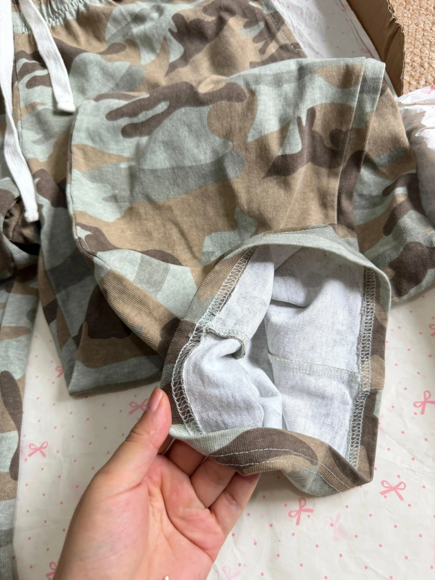 Camouflage Jogginghose mit Kordelzug für Damen, Sommer, elastische Taille, gerade Hose, amerikanische Vintage Streetwear, Baumwolle, Baggy Pants, Y2k – Detail 7