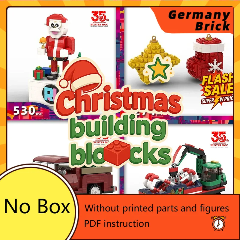 

2025 Christmas Village Train Motor Kit – Sleigh, Reindeer, Gingerbread & Santa's Stockings Building Blocks