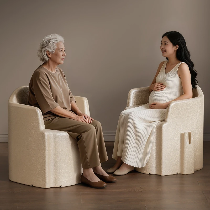 EPP Adjustable Shower Stool Mobile Toilet Chair Bathroom Sofa Chair for Elderly Pregnant Lightweight Odor-proof Commode Chairs