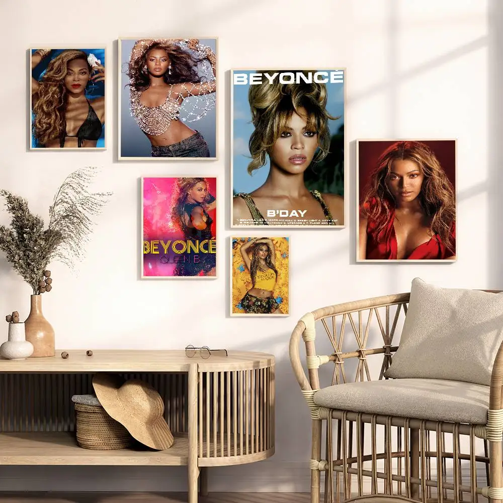 Retro B-Beyonce Singer Classic Movie Posters Vintage Room Bar Cafe Decor Nordic Home Decor
