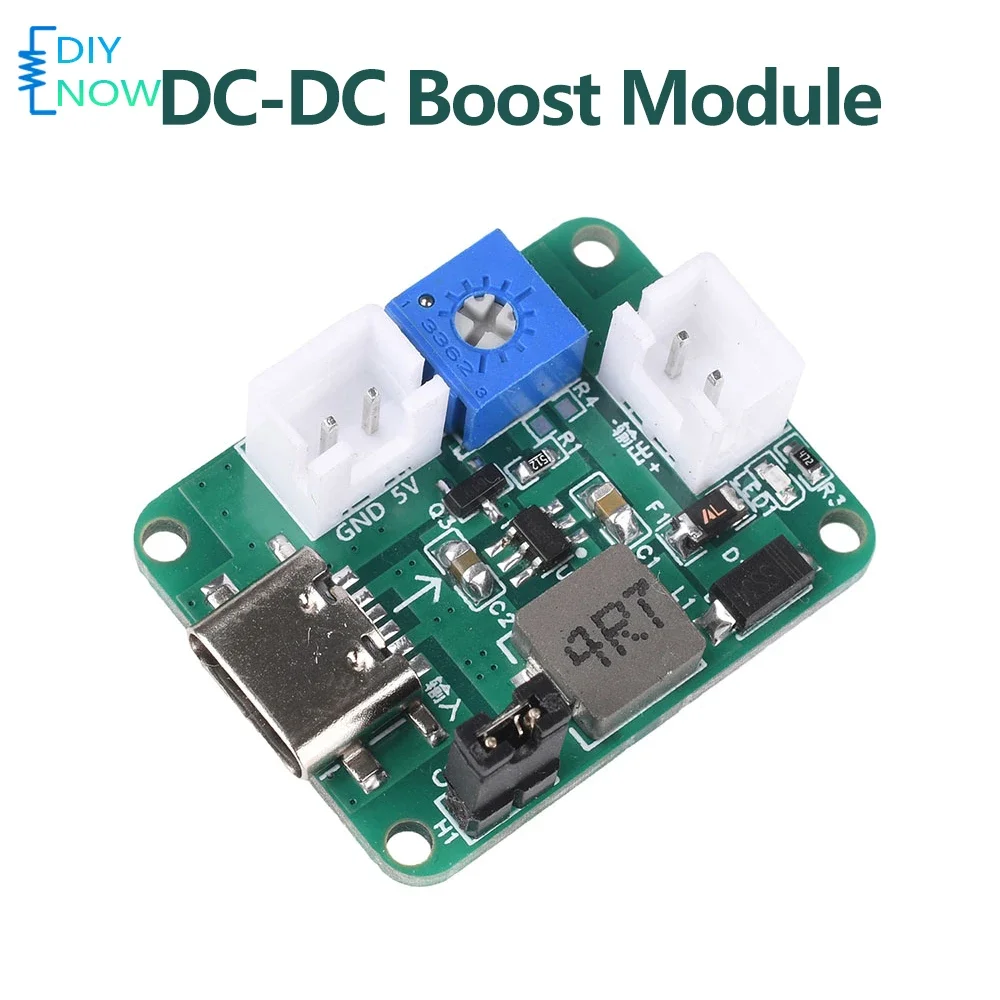 DC-DC Boost Converter Module Dual Input 3-6V to 5-24V Adjustable Output Mini Adjustable Step-up Module for DIY Projects