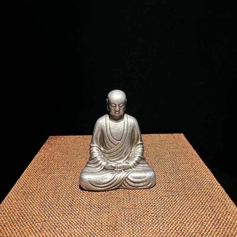Tibetan-style iron craft collectible mini , home living room decoration, pocket , underground Buddha statue
