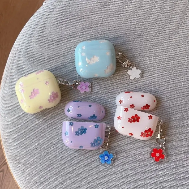 Four color Fusang flower suitable for AirPods Pro2/3 protective case with penadnt for AirPods 1/2/3/4/5 2026 new headphone case