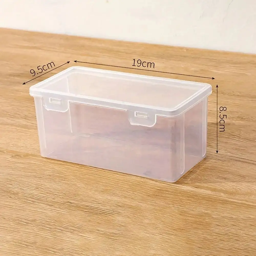 

Waterproof Buckled Pencil Case Transparent Stackable Desktop Storage Box Plastic Simple Stationery Box Organizer