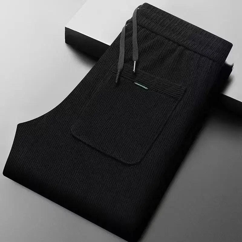 Women's Corduroy Sweatpants Autumn Winter Large Size Sports Casual Trousers with Drawstring Comfortable Korean Style Pants