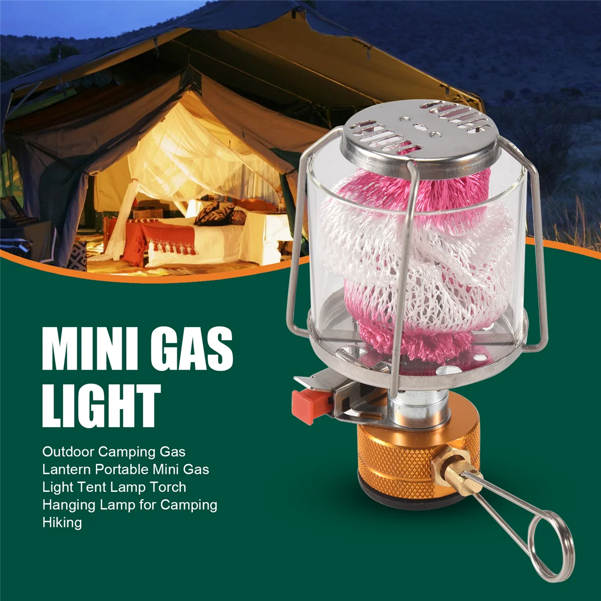 

【Price-Drop!】Outdoor Camping Gas Lantern Portable Mini Gas Light Tent Lamp Torch Hanging Lamp for Camping Hiking