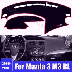 マツダ3車用ダッシュボードカバー,車用ダッシュボードマット,防塵,滑り止め,3 m3 2009 2010 2011 2012 2013