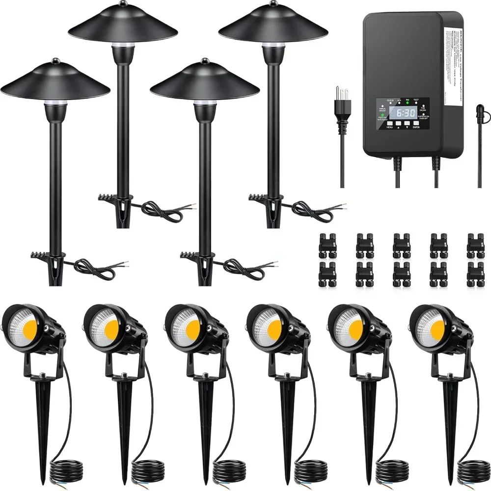 

LED Landscape Lighting Kit Low Voltage Landscape Lights Transformer Low Voltage Pathway Lights Aluminum Landscape Spotlights