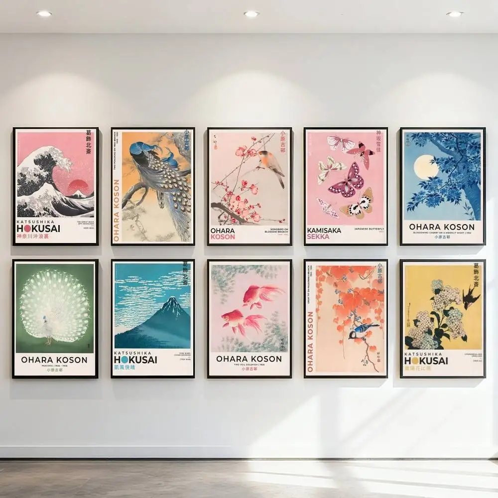 Japanese Exhibition Print The Great Wave off Kanagawa Poster Art Print Anime Style Home Decor Ideal Gift Perfect Room Decor