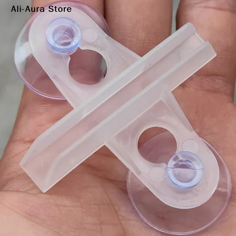 2Pcs Aquarium Fish Tank Isolation Clip Partition Plate Glass Clamp Partition Suction Cup Breeding Separation Divider Sheet