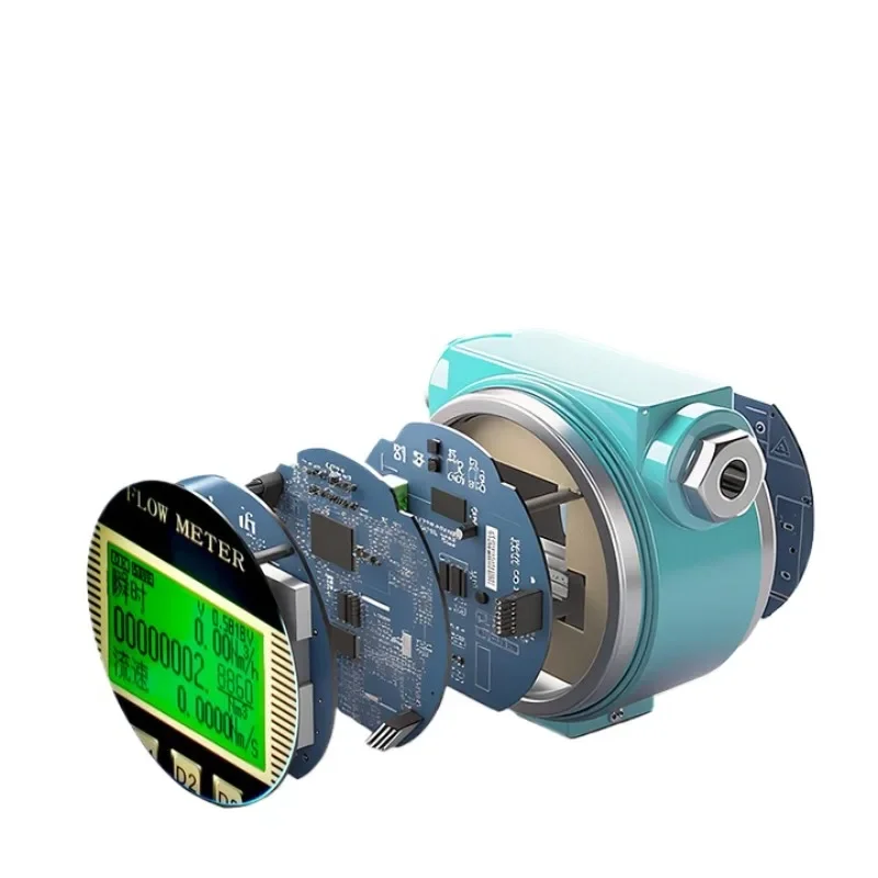 Thermal gas mass flowmeter High precision pipeline type compressed air natural gas nitrogen belt 4-20mA DN25
