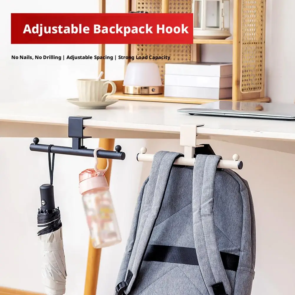 

Универсальный крючок для сумок и книг без сверления, для студенческого стола, офиса, экономит место, крепление сбоку стола