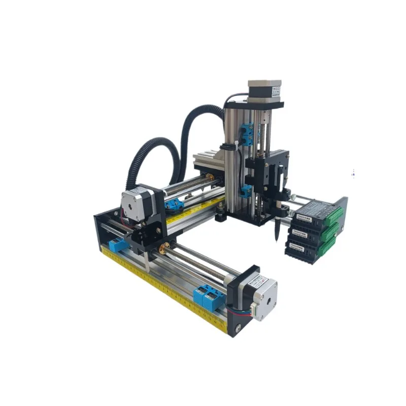Stepper Motor Ball Screw Slide Table Kit, XYZ 3-Axis Gantry Module, Cross 2-Axis Linear Stage for PLC Learning