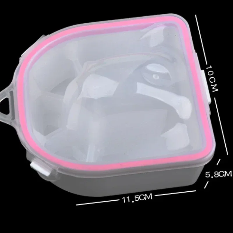 مزيل طلاء الأظافر، وعاء نقع، علاج فني للأظافر، أدوات صحية متينة للعناية بالقرن، وعاء فقاعي، مزيل أظافر جل #5