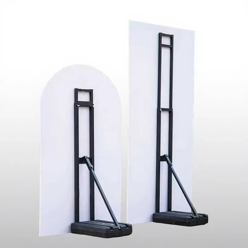 Adjustable Height Portable Iron Poster Stand Foldable Display Rack for Wedding Banquet Spring Planting Decoration Easy