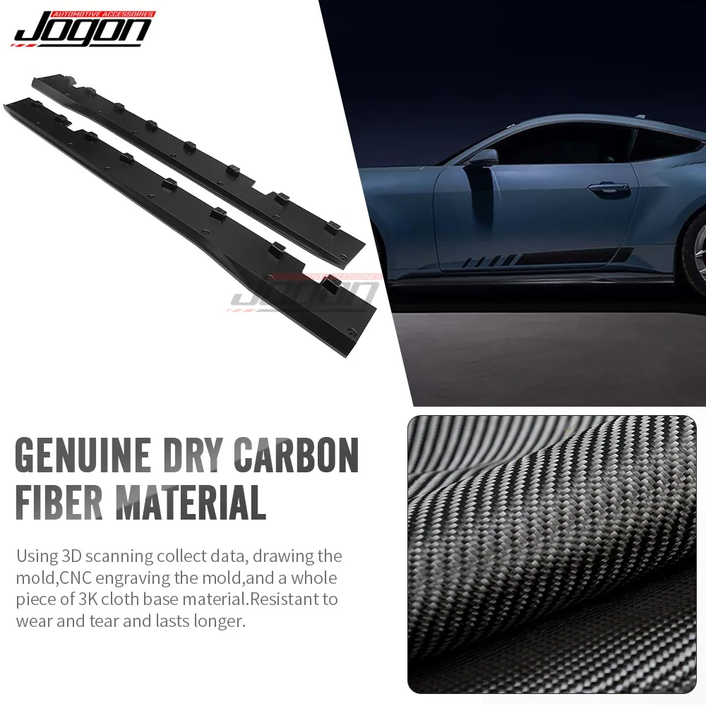 Side Skirt Spoiler For Mustang S650 GT Dark Hourse 2024+ Side Skirt Lip Spoiler Body Kits Exterior Accessories