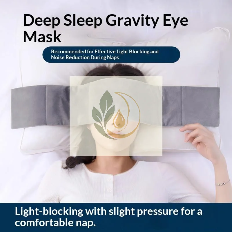 1Pcs High Light Blocking Full Coverage Double-sided Portable Sleep Eye Mask Gravity Ice Silk Sleep Mask For Travel Home Naps
