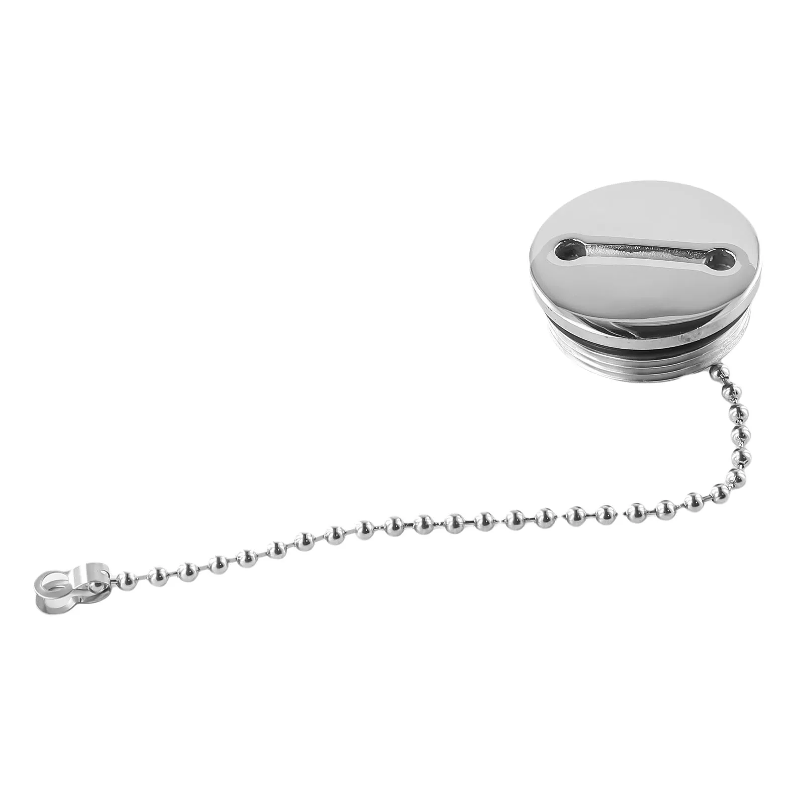 Boat Deck Fill Filler Replacement Deck Fill Cap Cap And Chain Stainless Steel Fuel Water Gas 4.5*4.5*1.6cm Silver