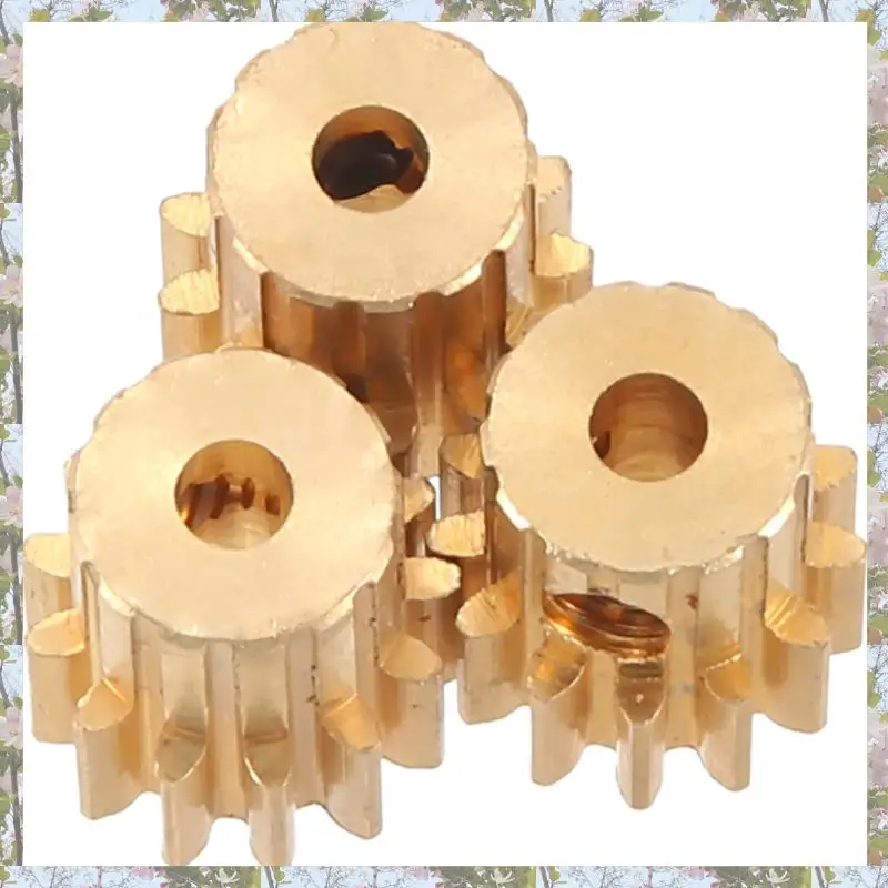 T84C-3PCS 3.175mm eixo pinhão de bronze engrenagem do motor 32dp 48dp 64dp m0.8 para 1/10 1/8 rc carro 3650 3660 peças de reposição 13t