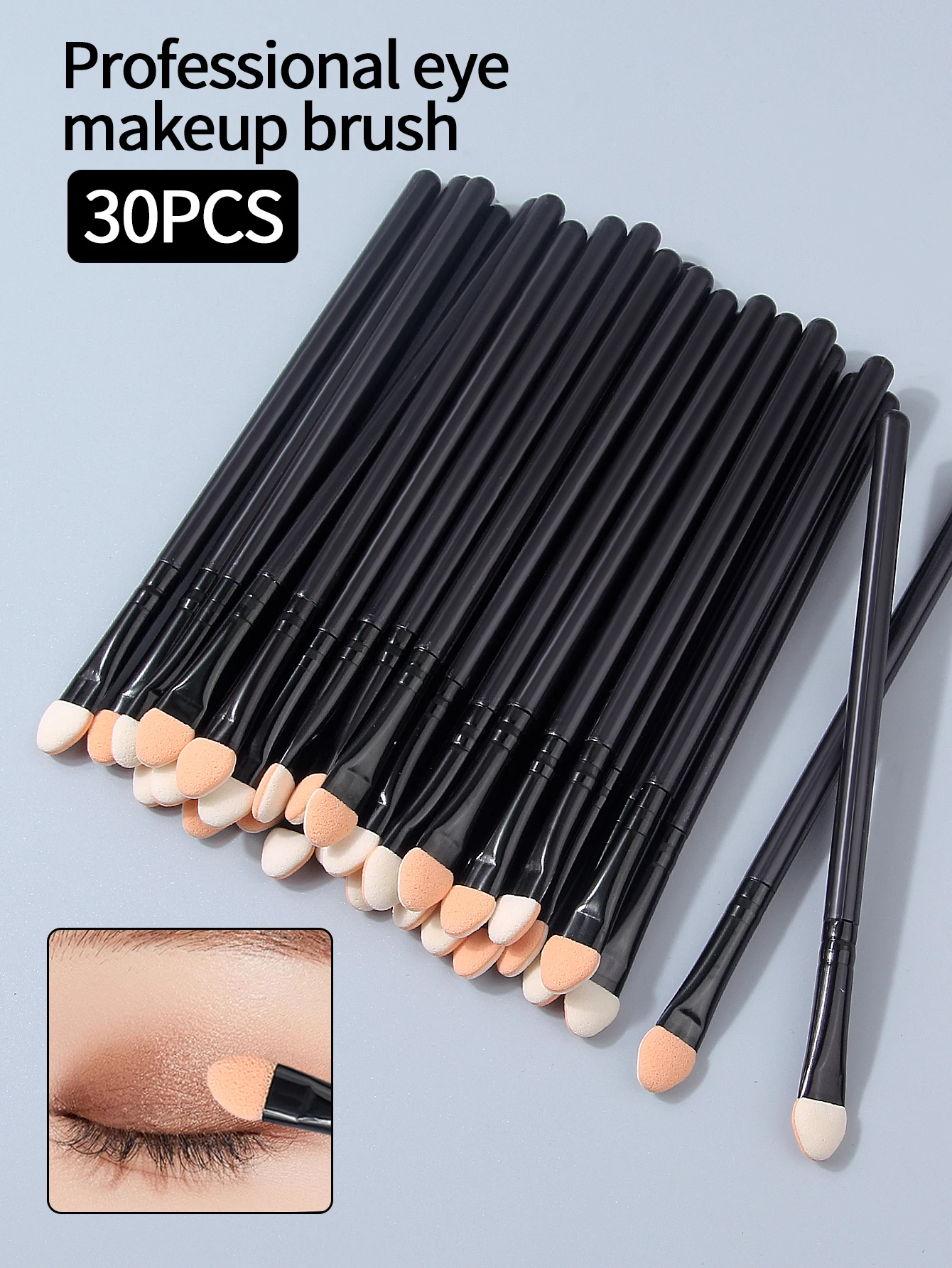 10/30 قطعة جديد الإسفنج عينيه فرشاة المخفي فرشاة الجافة والرطبة ذات الاستخدام المزدوج الإسفنج الجمال عصا المحمولة الجمال أداة فرشاة للمكياج #2