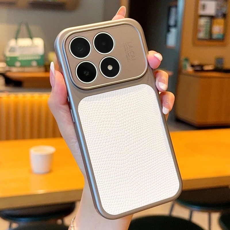 

For Xiaomi 17 Pro Max Case Simple Lizard Texture Plain Leather Skin-friendly Cover For Xiaomi17 Pro Max Shockproof Bumper Funda