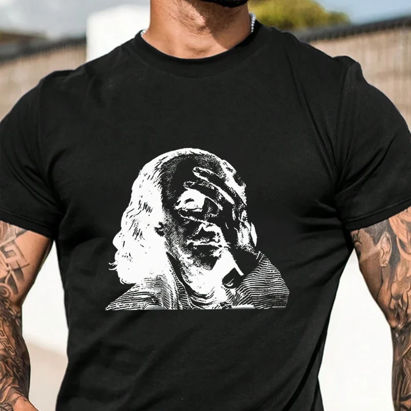 

PAVTROS Fun Pattern Motorcycle T-Shirt Men Hip Hop Streetwear Unisex Casual Short Sleeve Tops