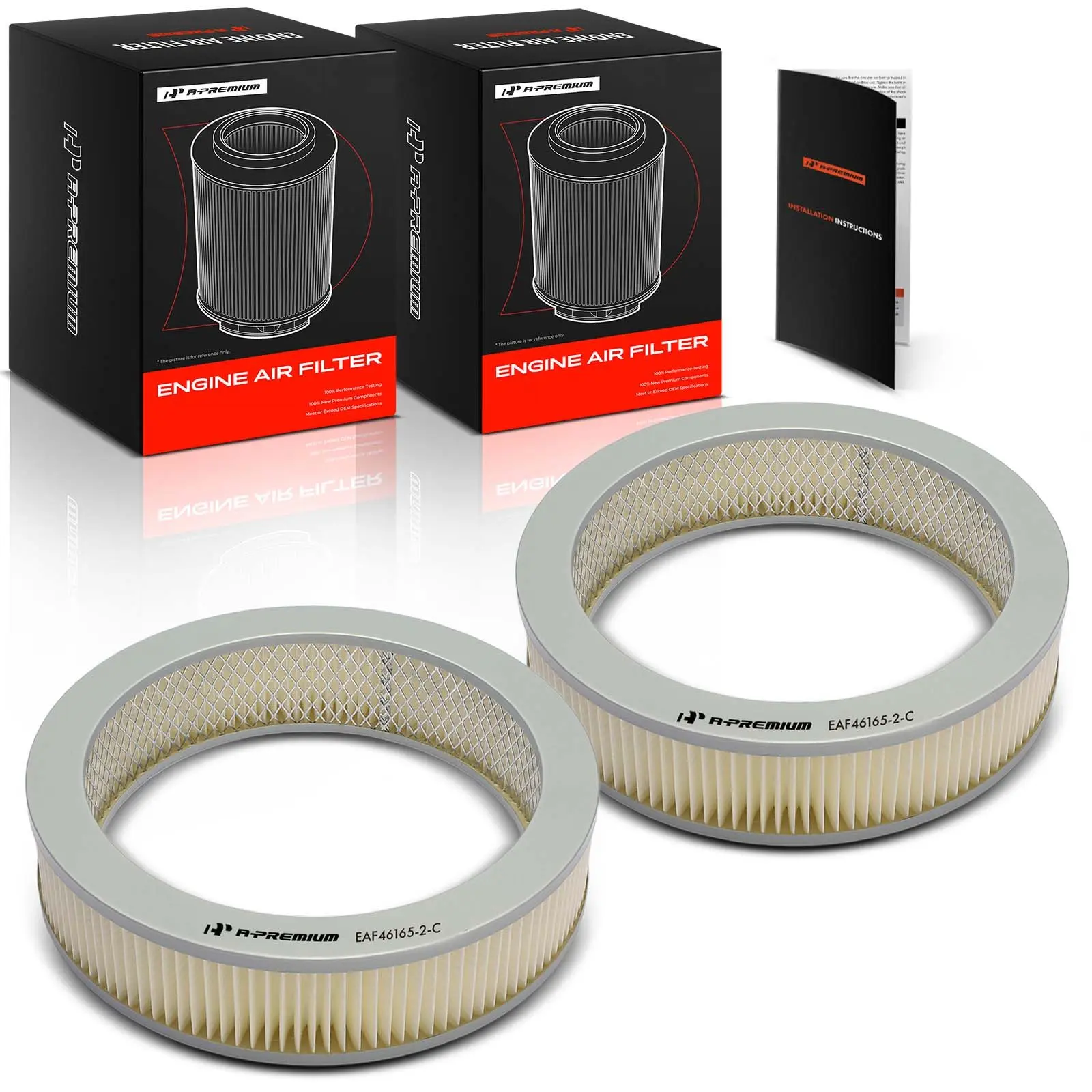 A-Premium 2pcs Engine Air Filter for Toyota Corolla Chevrolet LUV GMC S15 Nissan 720 Datsun