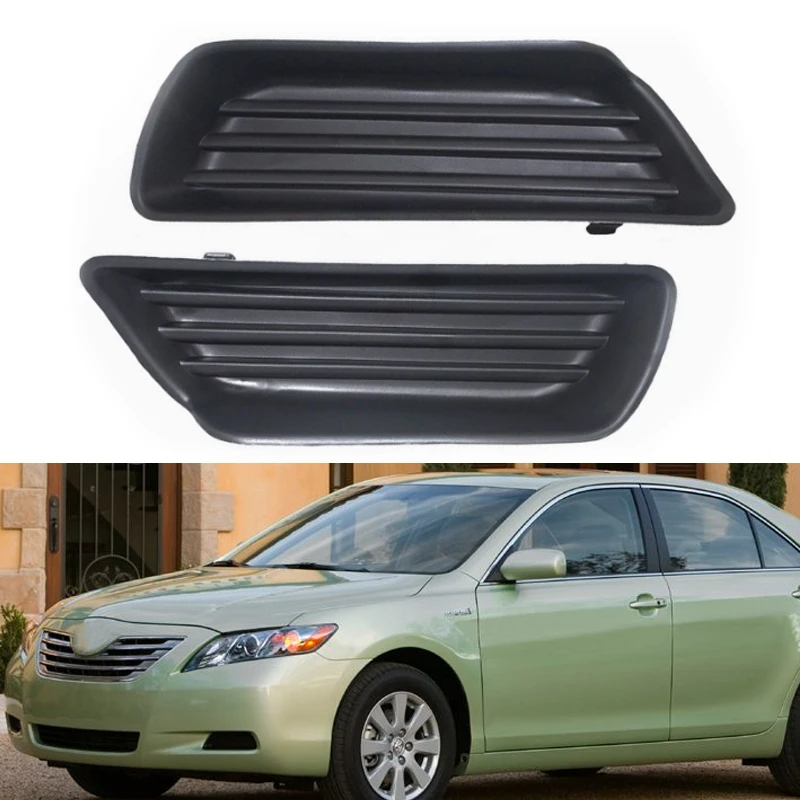 Front Bumper Fog Light Cover For Toyota Camry 2007 2008 2009 Black Hole Grill Decor Cover Accessories 5212706050 5212806050