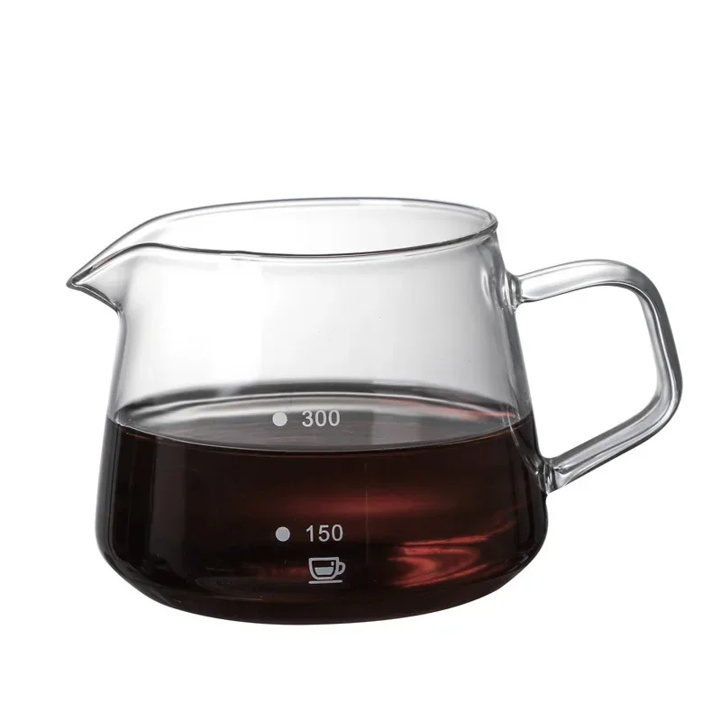 Carafe Drip Coffee Pot com marcas de carrapatos, Pour Over Glass Range, Cafeteira, Brewer Barista Percolator, 400 650ml, V2