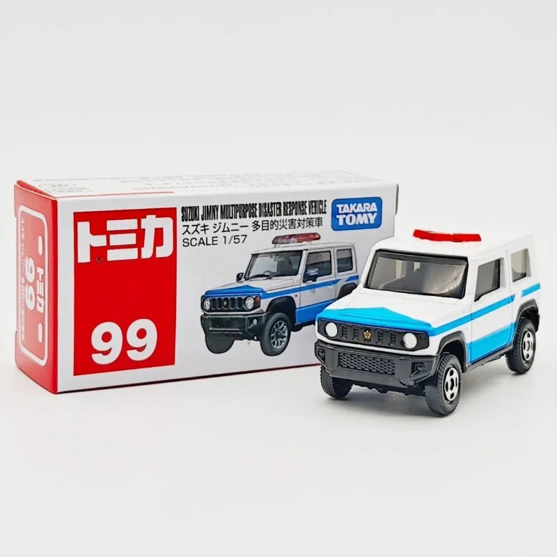 TAKARA TOMY Tomica Red - White Box 99 - Number Suzuki Jimny Disaster Rescue Alloy Car Model Toy Gift for Boys