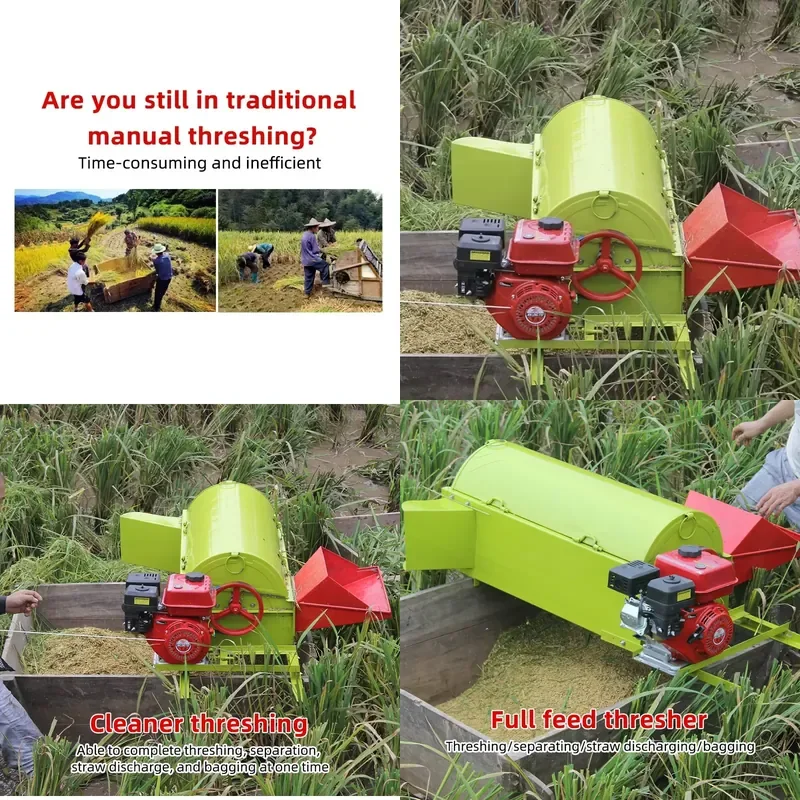 Suitable for Portable Mini Rice Forage Harvester With Engine And Motor Small Wheat Thresher For Home Use Philippines Price