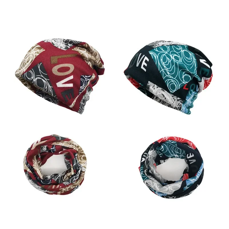 

Summer Cotton Print Thicken Knitted Hat Warm Skullies Cap Beanie Hat For Men and Women 14