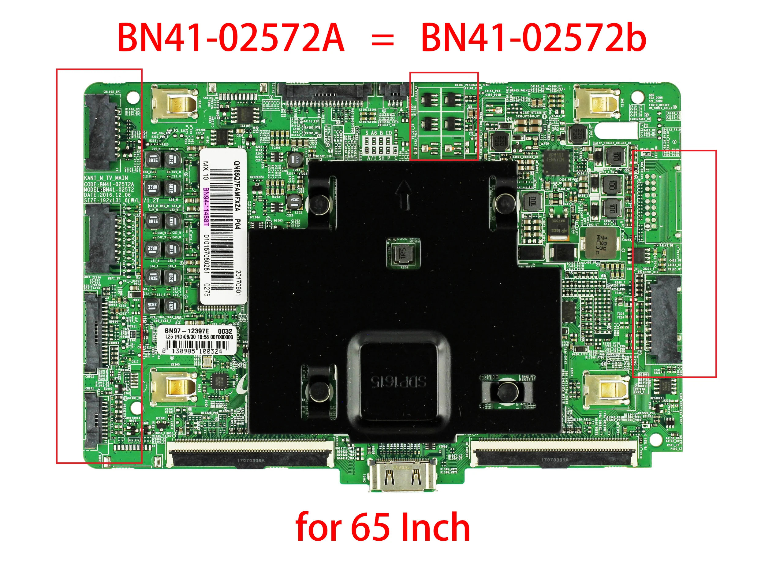 

Main Board BN41-02572A BN41-02572B BN94-11488T BN97-12397E is for 65 Inch TV QN65Q7FAMFXZA QN65Q7FAMF QN65Q7FAM