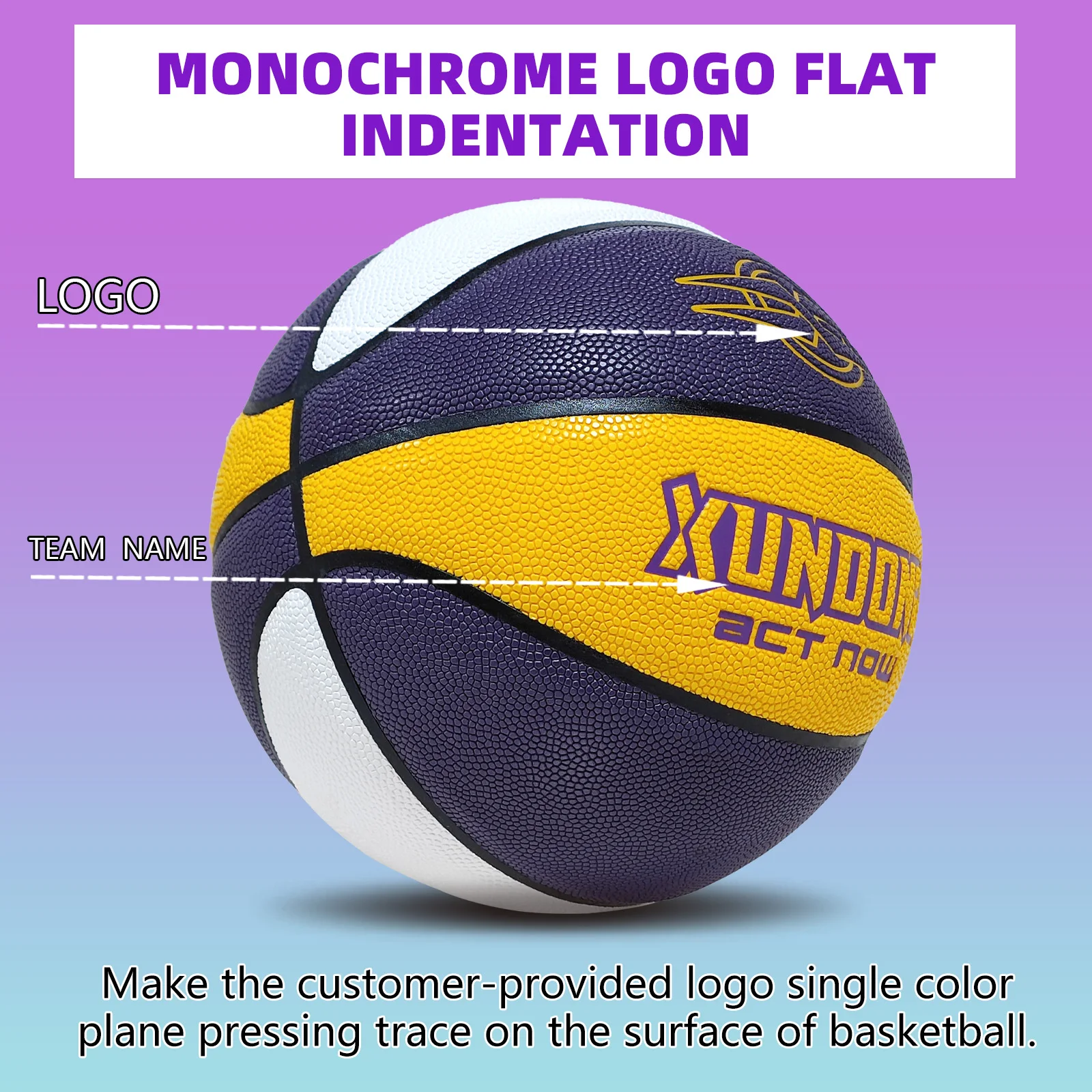 

Customized Basketball Composite Leather In&Outdoor-Standard Size 7 Official Competition Basketball Men's Women's Training Ball