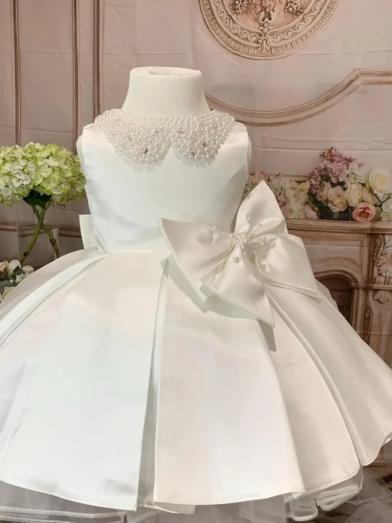 

Baby Girl Formal Girl Dress Baby Girl Clothes Toddler White Dress Vestidos