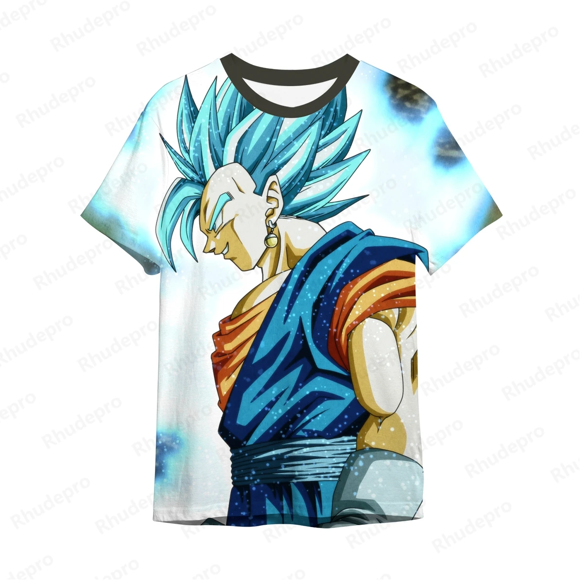 Camisa anime Dragon Ball masculina, roupas infantis, manga curta, tops de cosplay Goku, moda Harajuku, novo, 2024