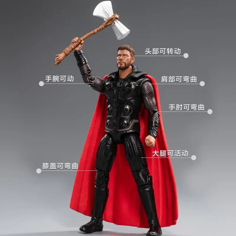 Marvel os vingadores série thor menino novo legal dos desenhos animados anime estatueta modelo móvel colecionável decoração periférica brinquedo presente
