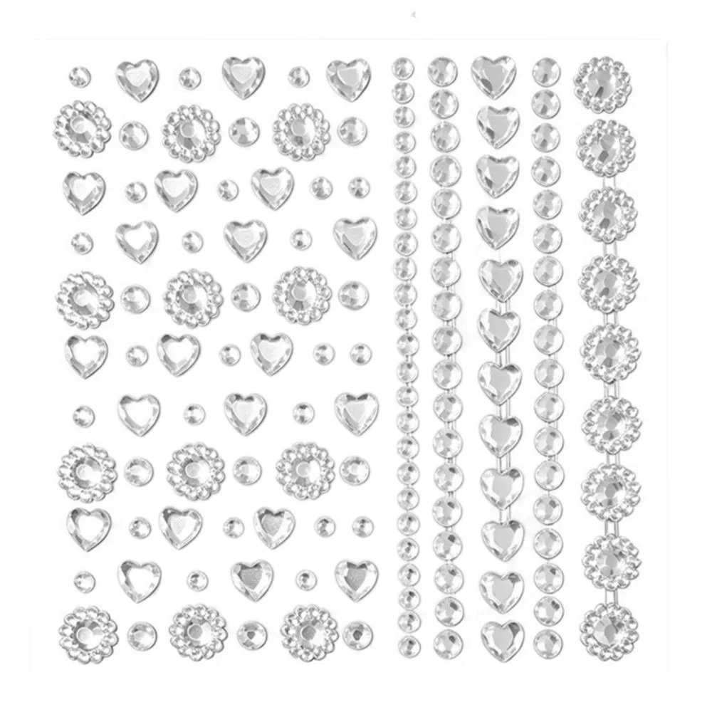 with Adhesive Backing Bedazzling Sticker 3D Resin Makeup Face Eye Jewels Sticker Sparkling Waterproof Crystal Gem Sticker