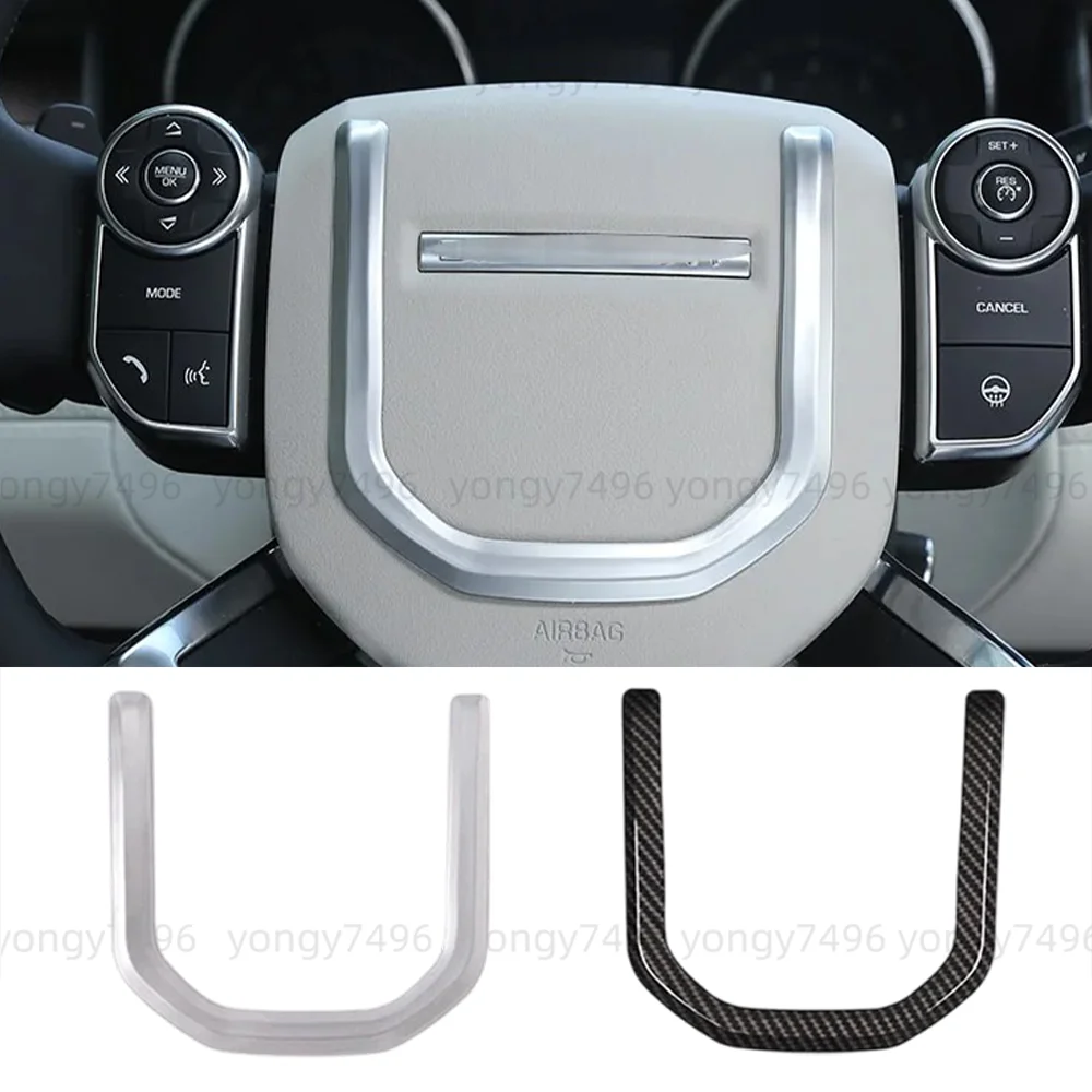Car Upgrade For Land Rover Discovery 5 LR5 Range Rover Sport Velar Vogue ABS Carbon Silver Steering Wheel Sequin Trim Sticker
