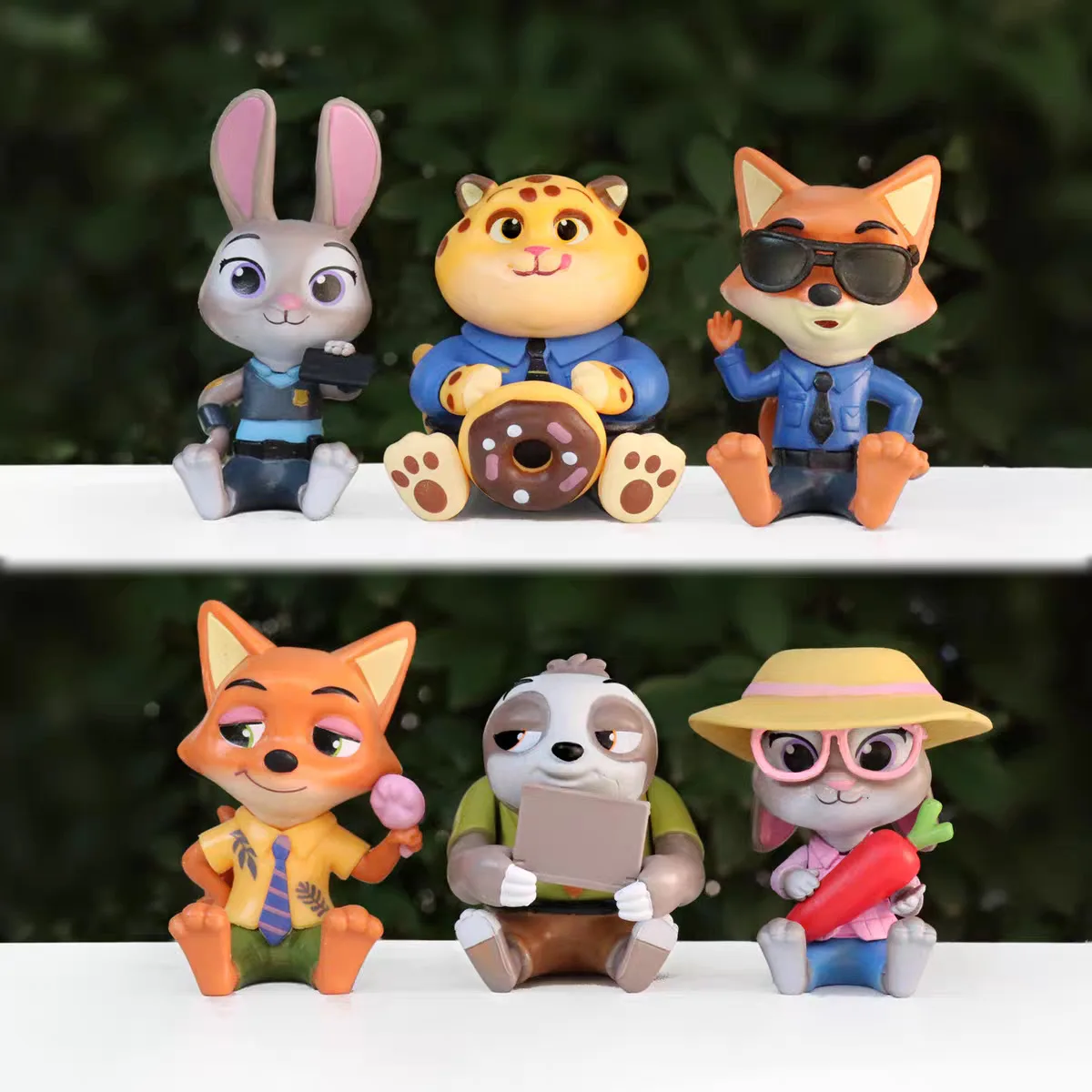6 قطعة Zootopia الحيوان يجلس تشكل الشكل صندوق أعمى لعبة مخلب آلة Gashapon تحصيل دمية نموذج تمثال حلية