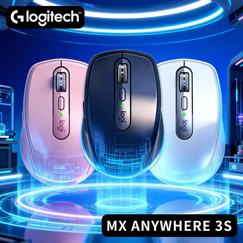 

Logitech MX Anywhere 3S Wireless Bluetooth Mouse 8000 DPI Silent Rechargeable Compact Ergonomic for Laptop Office Gaming PC