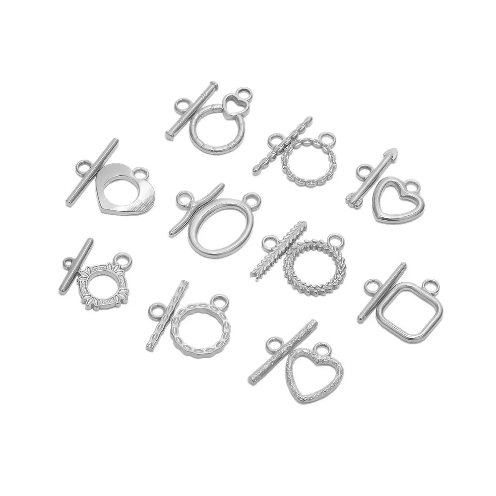 4 Sets Stainless Steel Irregular OT Clasps Bracelet Toggle Clasp Connectors for DIY Bracelet Necklace Jewelry Making Wholesale