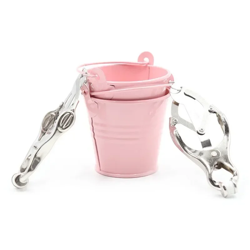 Bucket Fun Nipple Clip Colorful Accessories Leaf Clip Water Bucket Adult Nipple Clip