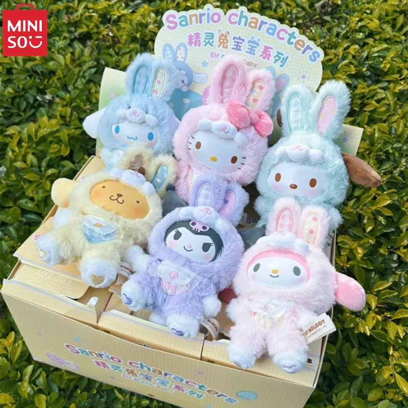 

MINISO слепая коробка TOP TOY Sanrio Family Elf Bunny Series виниловая плюшевая модель милый декоративный орнамент детская игрушка подарок на день рождения