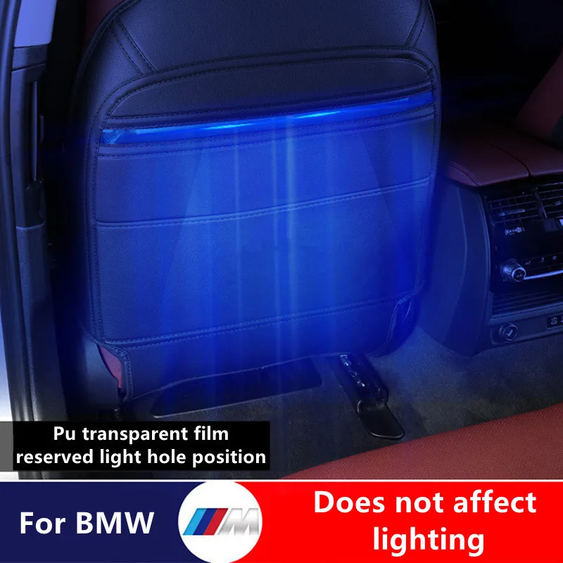 For BMW Seat Back Child Anti-kick Pad 3-5 Series X7 X3 X4 Upgrad Microfiber Leather Anti Dirty Mat Rear Row Wear-proof Protector