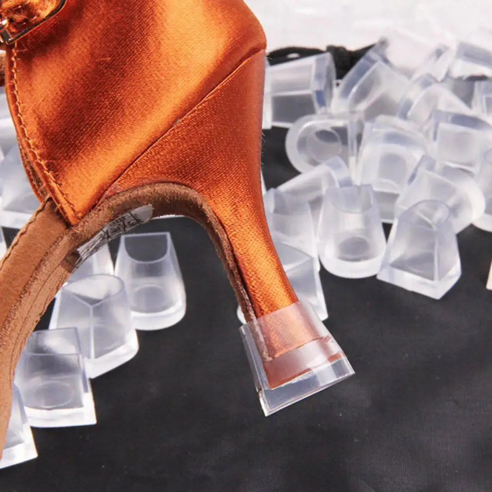 Salto alto inclui salto de dança latina antiderrapante inclui kit de limpeza de sapatos, presilhas de silicone