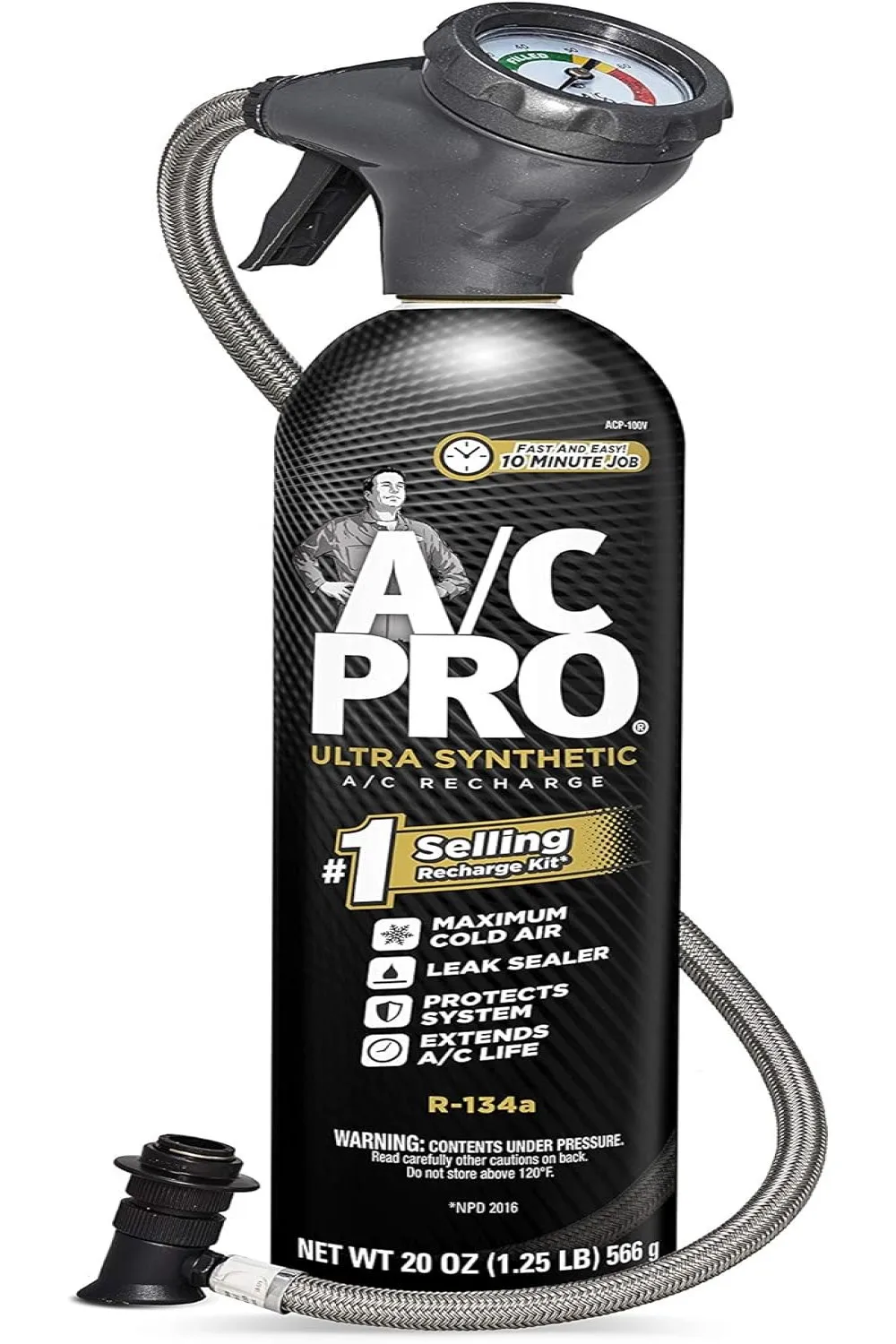 

A/C Pro Ultra Synthetic A/C Recharge R-134a Kit (20 ounces)