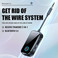 Upgraded Bluetooth 5.4 AUX Receiver Transmitter 3.5MM With Mic HiFi Stereo Music Wireless Audio Adapter For TV PC Airplane Car
