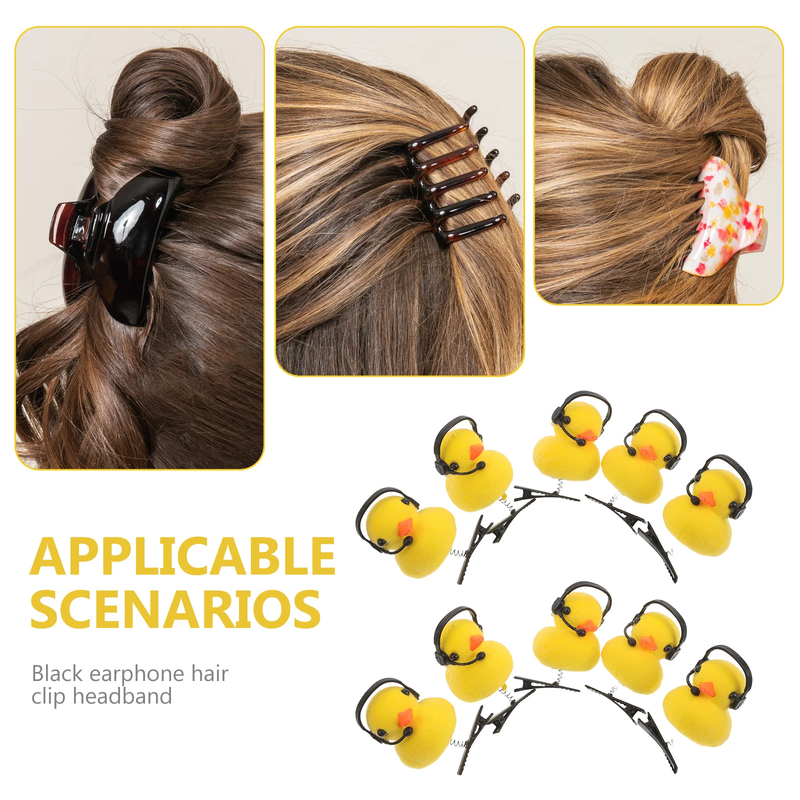15Pcs Lovely Duck Hair Barrettes Kawaii Animal Clips for Women Girls Outdoor Events Parties Casual Outings Hair Clips Kawaii